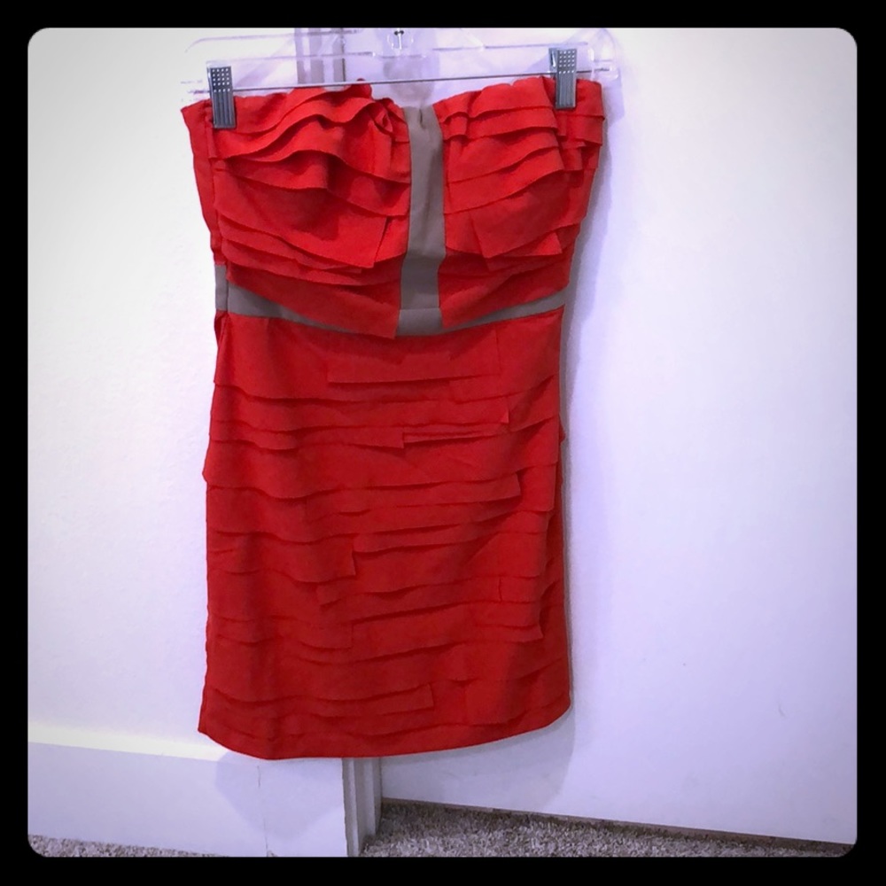 Coral cocktail dress